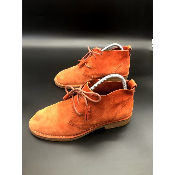 Hush Puppies Rust Suede Leather Boots, Women's Size 10M/EUR 42 - Picture 3 of 7